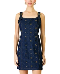 Line & Dot Women's Attina Square Neck A-Line Mini Dress