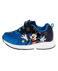Disney Little Boys Mickey Mouse Light Up Sneakers Flashing Lights Play Ready Comfort Fit Easy On/Off (Toddler 5-10/ 11-12)