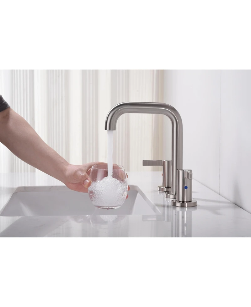Phying Bathroom Faucet For bathroom Sink With Two Handles, Pop Up Drain And Supply Lines