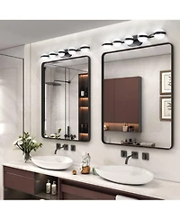 Midola Modern Minimalist Bathroom Vanity Light, Led 5 Bulb Frosted Glass Shades, Wall Mounted Decorative Lighting Fixture for Bathroom