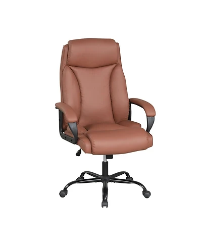 Slickblue Heavy Duty Leather Computer Chair with Executive Back Support