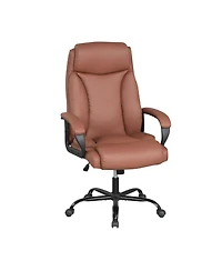 Slickblue Heavy Duty Leather Computer Chair with Executive Back Support