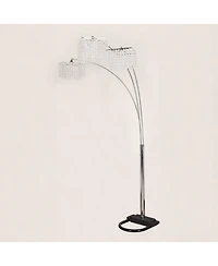 Midola 1 piece Modern Design Classic Luxury Sleek Multi-head Floor Arc Lamp Crystal-like Accents Drape Living Room Curve Lamp