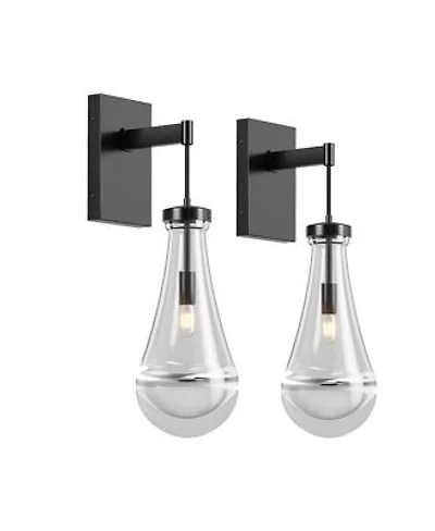 Midola Wall Sconces Set Of Two Dimmable Raindrop Wall Lighting Modern Bathroom Sconces Wall Lamps Vanity Lighting For Living Room