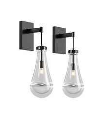 Midola Wall Sconces Set Of Two Dimmable Raindrop Wall Lighting Modern Bathroom Sconces Wall Lamps Vanity Lighting For Living Room