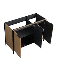 Sillysis Modern Freestanding Bathroom Vanity with Resin Sink, Soft Close Door, Adjustable Shelf, Plywood Cabinet, 24/30/35/47 Inch Sizes