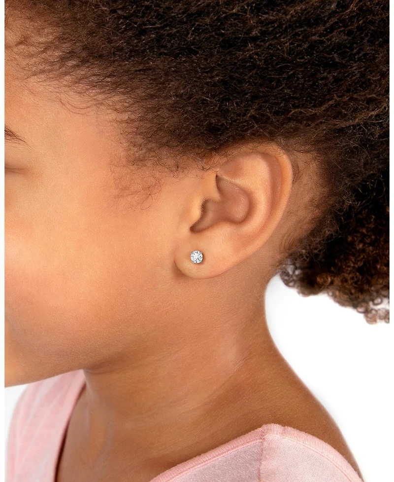 Tiny Blessings 14K Gold Crystal Birthstone Studs Screw Back Earrings