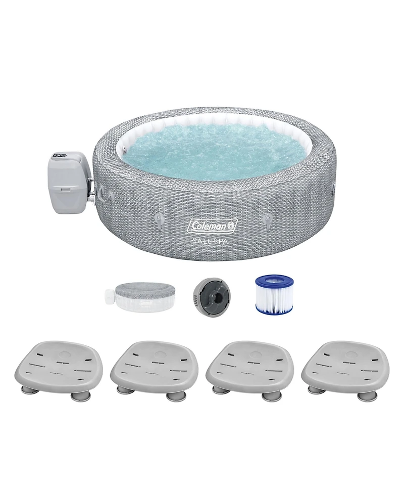 Bestway Coleman Sicily AirJet Inflatable Hot Tub with 4 SaluSpa Non-Slip Seat