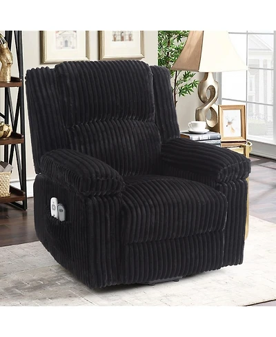 homfan Power Lift Recliner - Heat and Massage, Electric Plush with Padded Seat, Back Armrests, Designed for Elderly