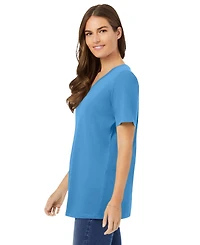Woman Within Plus Perfect Short-Sleeve V-Neck Tunic
