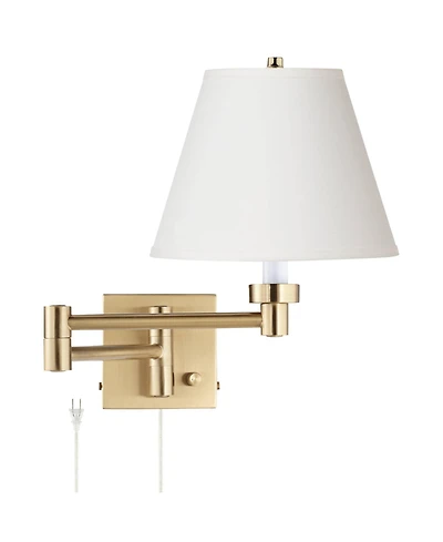 Barnes and Ivy Alta Plug-In Swing Arm Wall Lamp with Shade