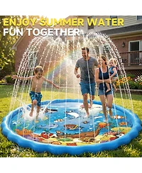 Aofar Splash Pad Sprinkler Wading Pool Outdoor Family Summer