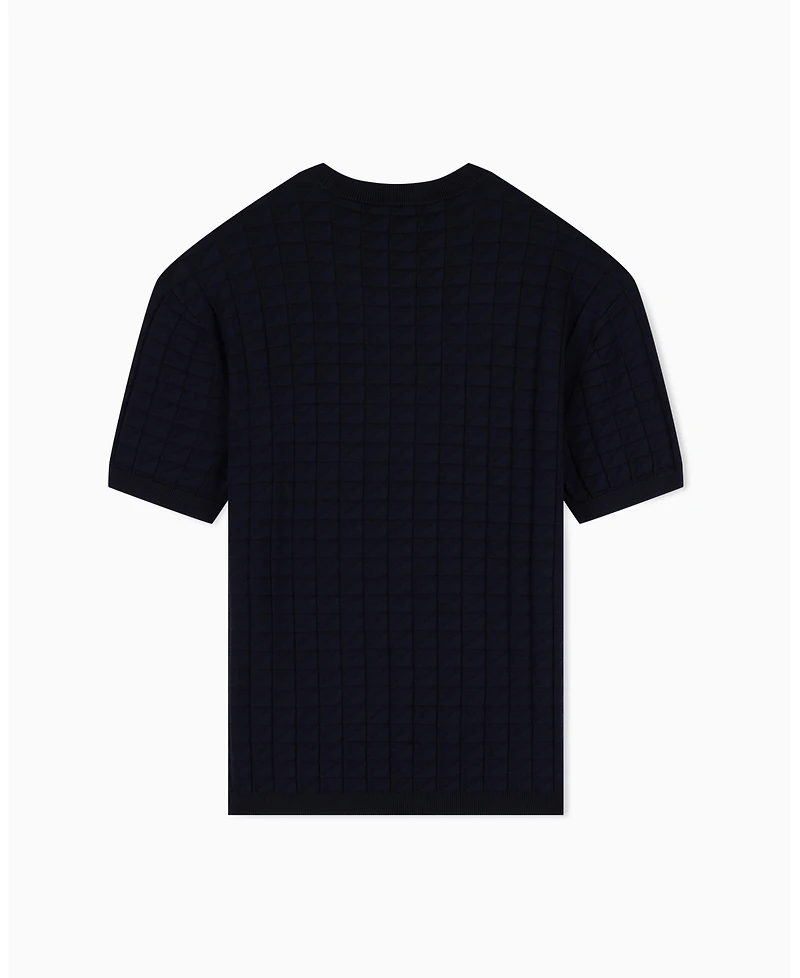 A|X Armani Exchange Men's Viscose Grid T-Shirt