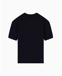 A|X Armani Exchange Men's Viscose Grid T-Shirt