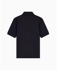 A|X Armani Exchange Men's Mercerized Jacquard Cotton All Over Logo Polo Shirt