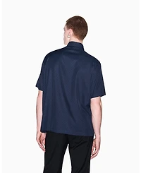A|X Armani Exchange Men's Viscose All Over Logo Woven Shirt