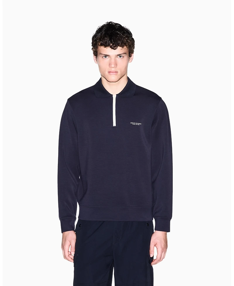 A|X Armani Exchange Men's Modal Polo Sweatshirt