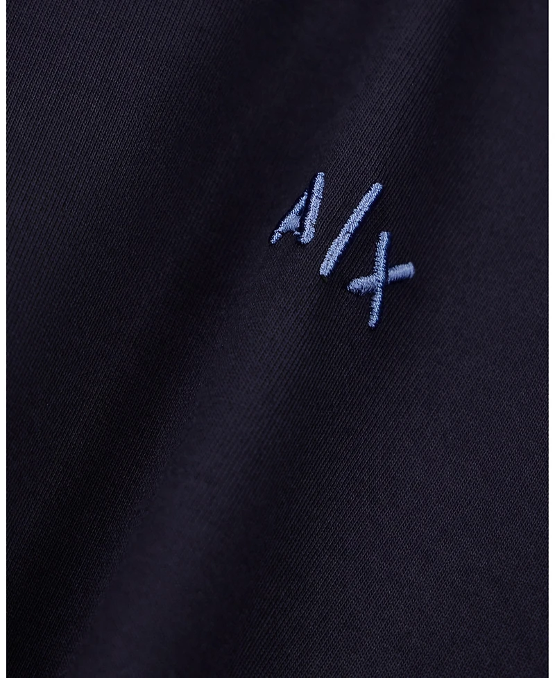 A|X Armani Exchange Men's Mercerized Tipping Johnny Collar Polo Shirt