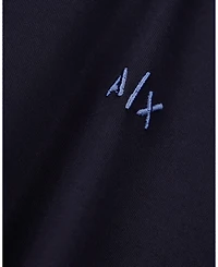 A|X Armani Exchange Men's Mercerized Tipping Johnny Collar Polo Shirt