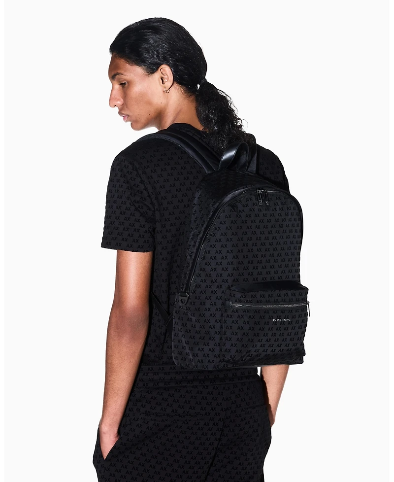 A|X Armani Exchange Men's Flocked Backpack