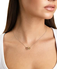 Sterling Forever Sterling Silver Interlocking Heart Charm Necklace