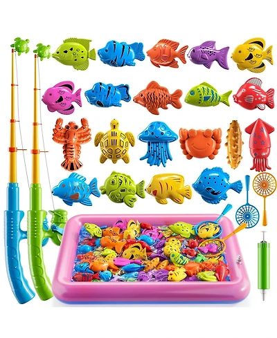 Gnuadz Fishing Game Toy Magnetic Pole Pool Water Play Kids Gift