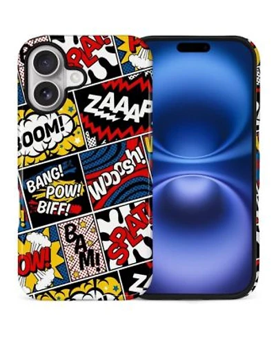 Lamicall Military Grade Dual Layer Iphone Case Comic Blast Mix Shockproof Anti Slip Durable Protective Phone Cover