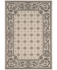 Safavieh Courtyard CY1356 Sand and Black 8' x 11' Outdoor Area Rug