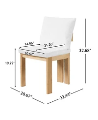 Rainsken Indoor Boucle Dining Chair Set of 2 with Rubber Wood Frame and Back Pillow, 250 lbs Capacity for Room Kitchen