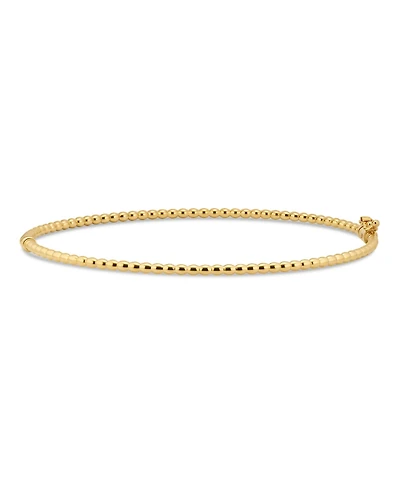 Devata Beaded Ball Bangle Bracelet in 14K Gold, Fits Small to Medium Wrist