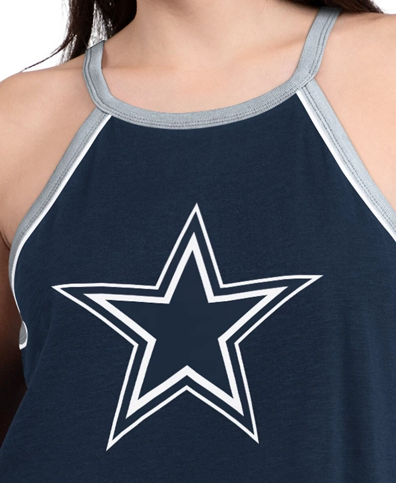 G-iii 4Her by Carl Banks Women's Navy Dallas Cowboys Redemption Win Slub Tank Top