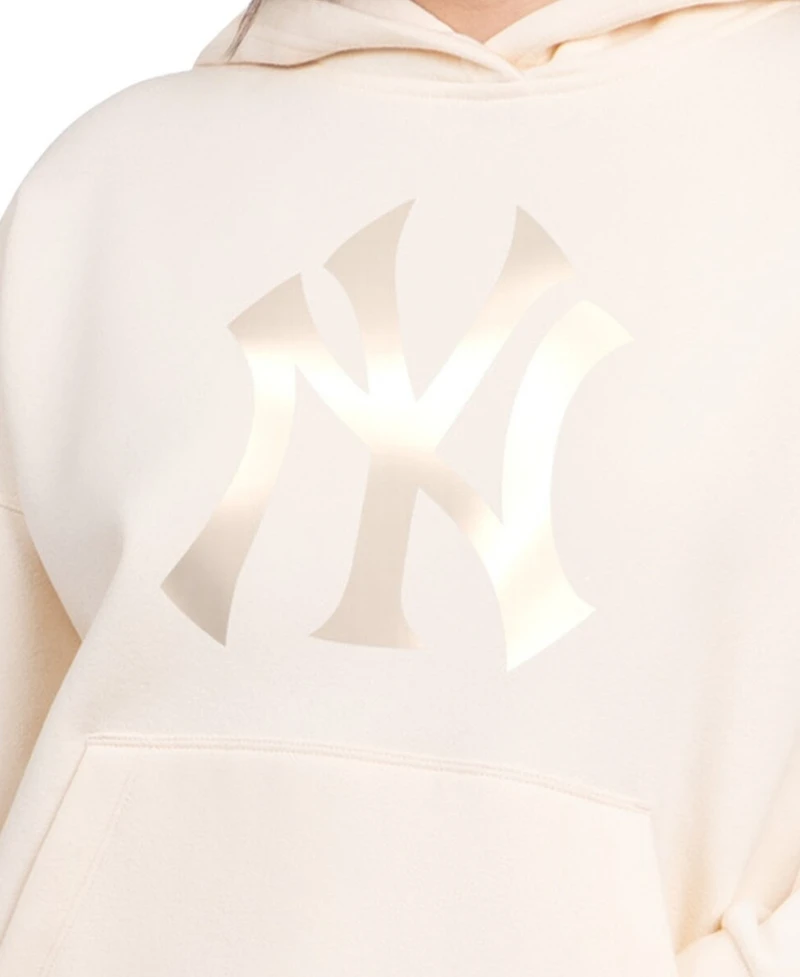 Starter Women's Cream New York Yankees Pastel Relaxed Hoodie