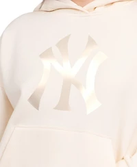 Starter Women's Cream New York Yankees Pastel Relaxed Hoodie