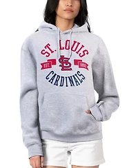 G-iii 4Her by Carl Banks Women's Heather Gray St. Louis Cardinals City Graphic Pullover Hoodie