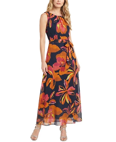 Ny Collection Women's Sleeveless Chiffon Maxi Dress