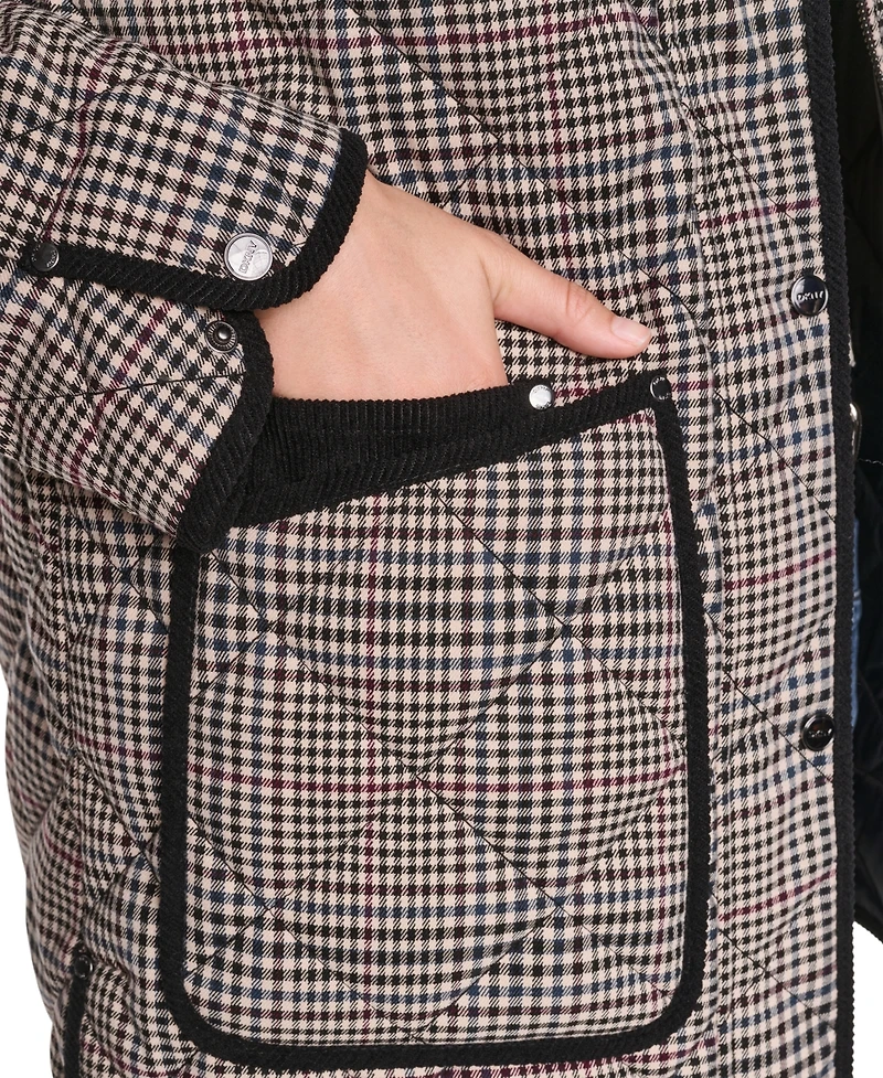 Dkny Women's Quilted Barn Coat