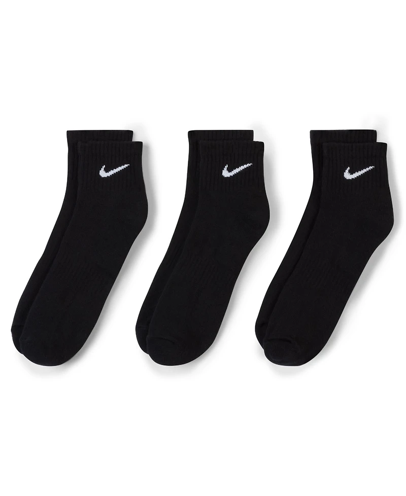 Nike Men's 3-Pk. Quarter Ankle Socks