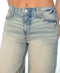 Celebrity Pink Juniors' Mid-Rise Baggy Wide-Leg Jeans