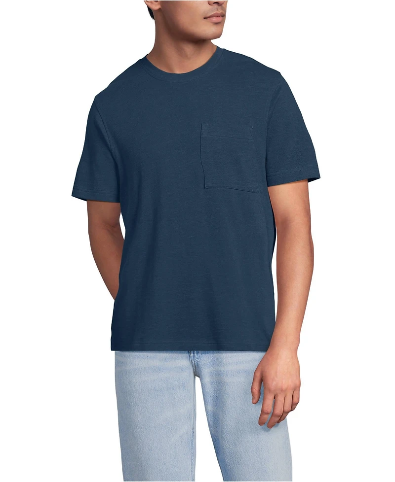 Lands' End Big & Tall Short Sleeve Cotton Linen Tee