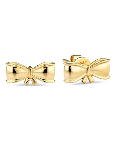 Devata Bow Stud Earrings in 14K Gold