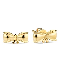 Devata Bow Stud Earrings in 14K Gold