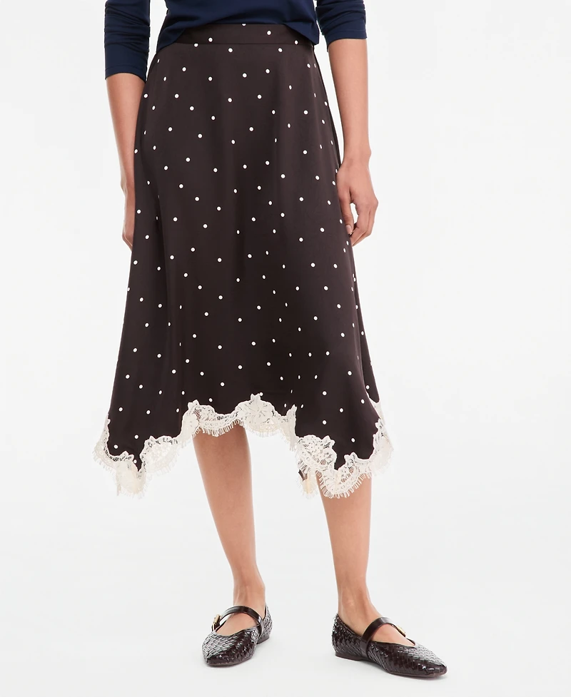 On 34th Women's Lace-Trim Handkerchief-Hem Midi Skirt, Macy's Exclusive