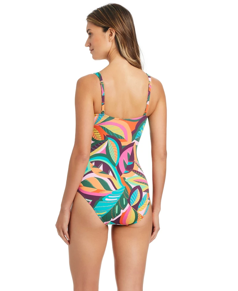 Bleu by Rod Beattie Women's Shirred Underwire One-Piece Swimsuit