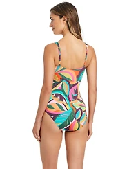 Bleu by Rod Beattie Women's Shirred Underwire One-Piece Swimsuit
