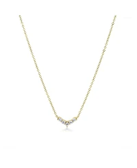The Lovery Cz Dip Necklace 14K Gold Plated Sterling Silver