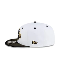 New Era Men's White/Black New York Knicks 2026 Nba Champions Locker Room 9FIFTY Snapback Hat