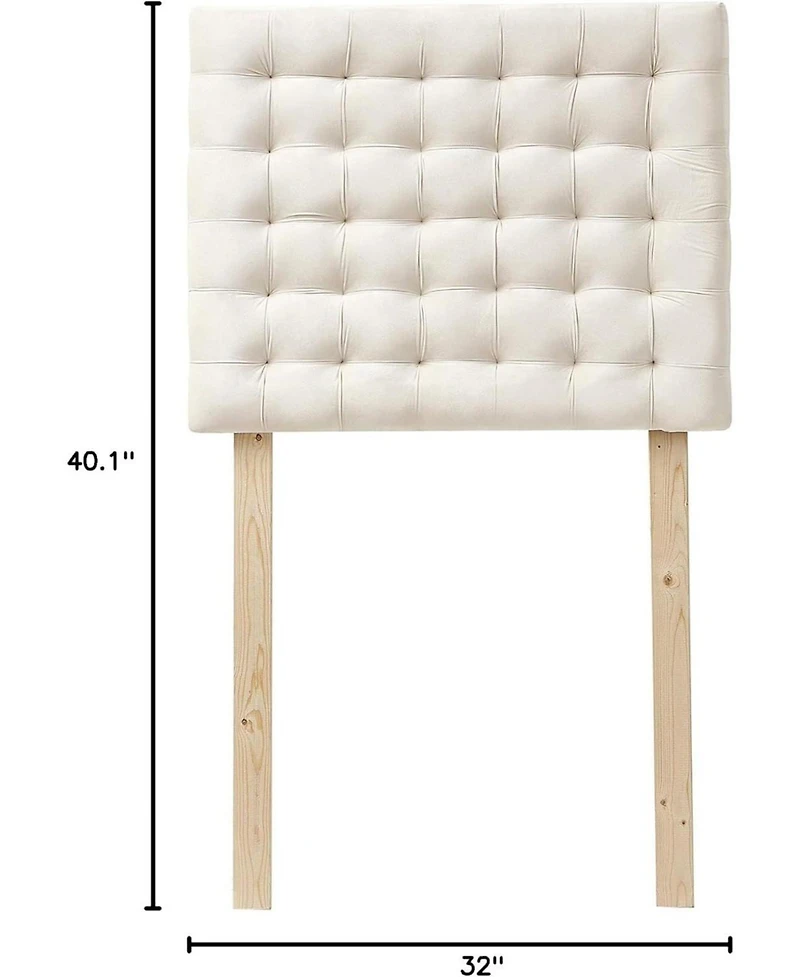 DormCo Mo' Tufted College Headboard with Legs