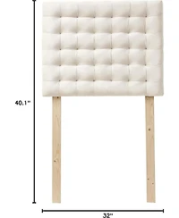 DormCo Mo' Tufted College Headboard with Legs