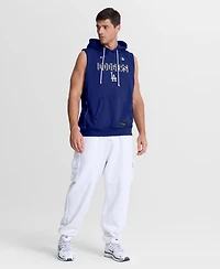 Nike Men's Royal Los Angeles Dodgers Authentic Collection Standard Issue Dri-fit Sleeveless Hoodie