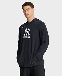 Nike Men's Navy New York Yankees Authentic Collection Dri-fit Long Sleeve Hoodie